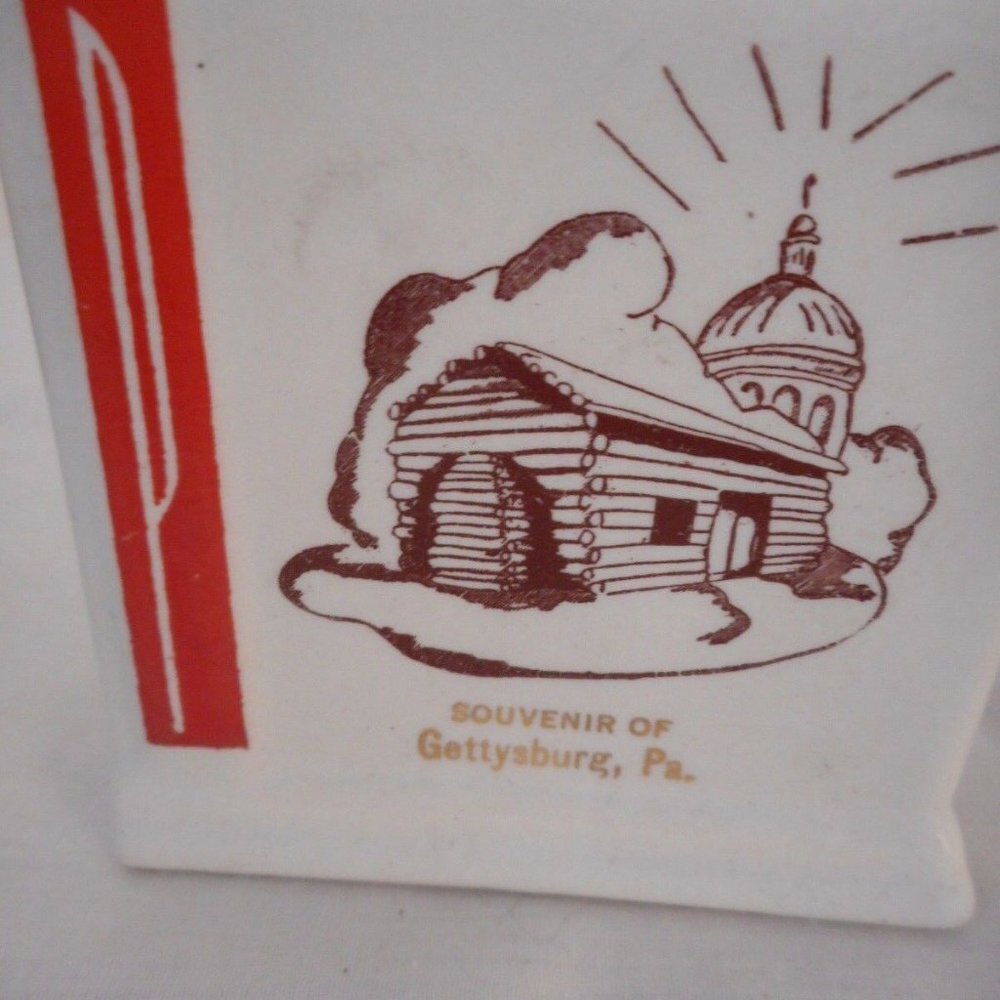 Vintage art deco white red ceramic Salt & Pepper - Picture 8 of 8